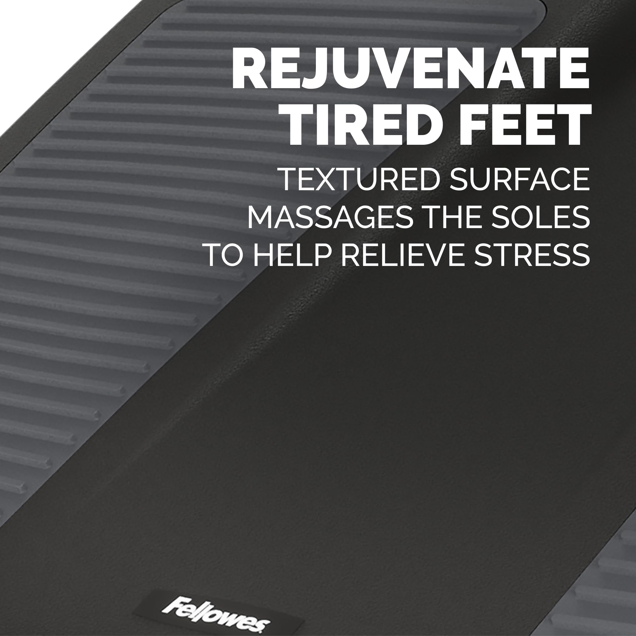 Fellowes Professional Series Ultra Ergonomic Foot Rest for Under Desk with three Height Adjustments and Massage Surface, Black