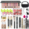 Makeup set, Cosmetic Make Up Kit With Storage Bag Portable Travel Make Up Palette Eyeshadow Foundation Lip Gloss Full kit makeup set for Teenage &
