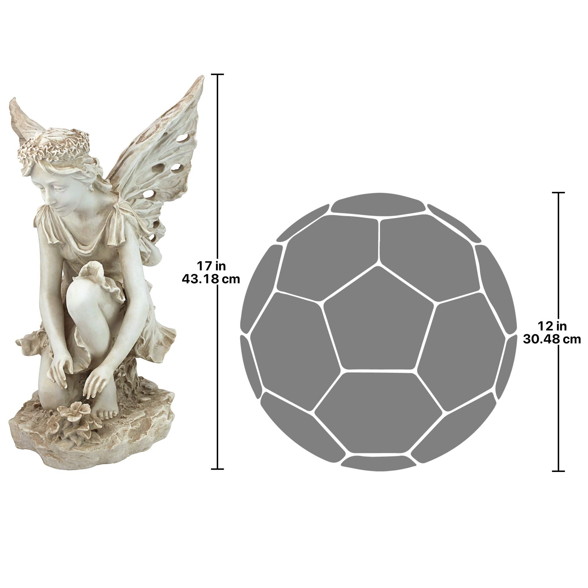 Design Toscano KY71004 Garden Statue, Resin, Grey, 17 Inch