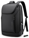 BANGE Business Smart Backpack Waterproof laptop backpack with USB Charging Port,Travel Durable Backpack (BlACK(three Pocket)