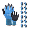 Baratec 12 Pairs of Waterproof Latex Safety Gloves - Perfect Waterproof Work Gloves XL for Men & Women, Ideal for Gardening and Work Safety - Ensuring