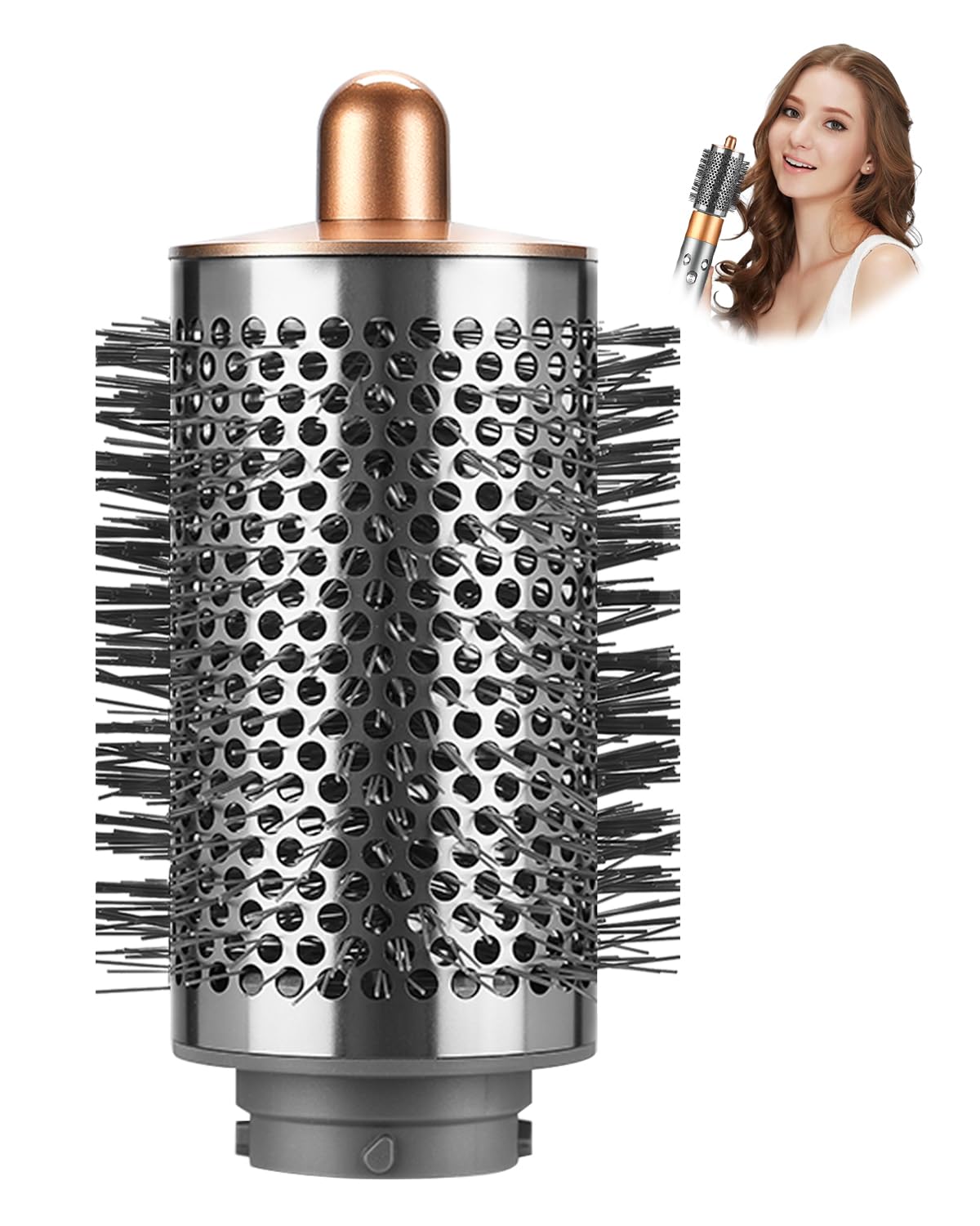 Large Round Volumizing Brush for Dyson Airwrap Styler, Big Round Brush Volumizer Attachment for Dyson Airwrap HS01 HS05 HS08, Smooth Hair,Volumizing