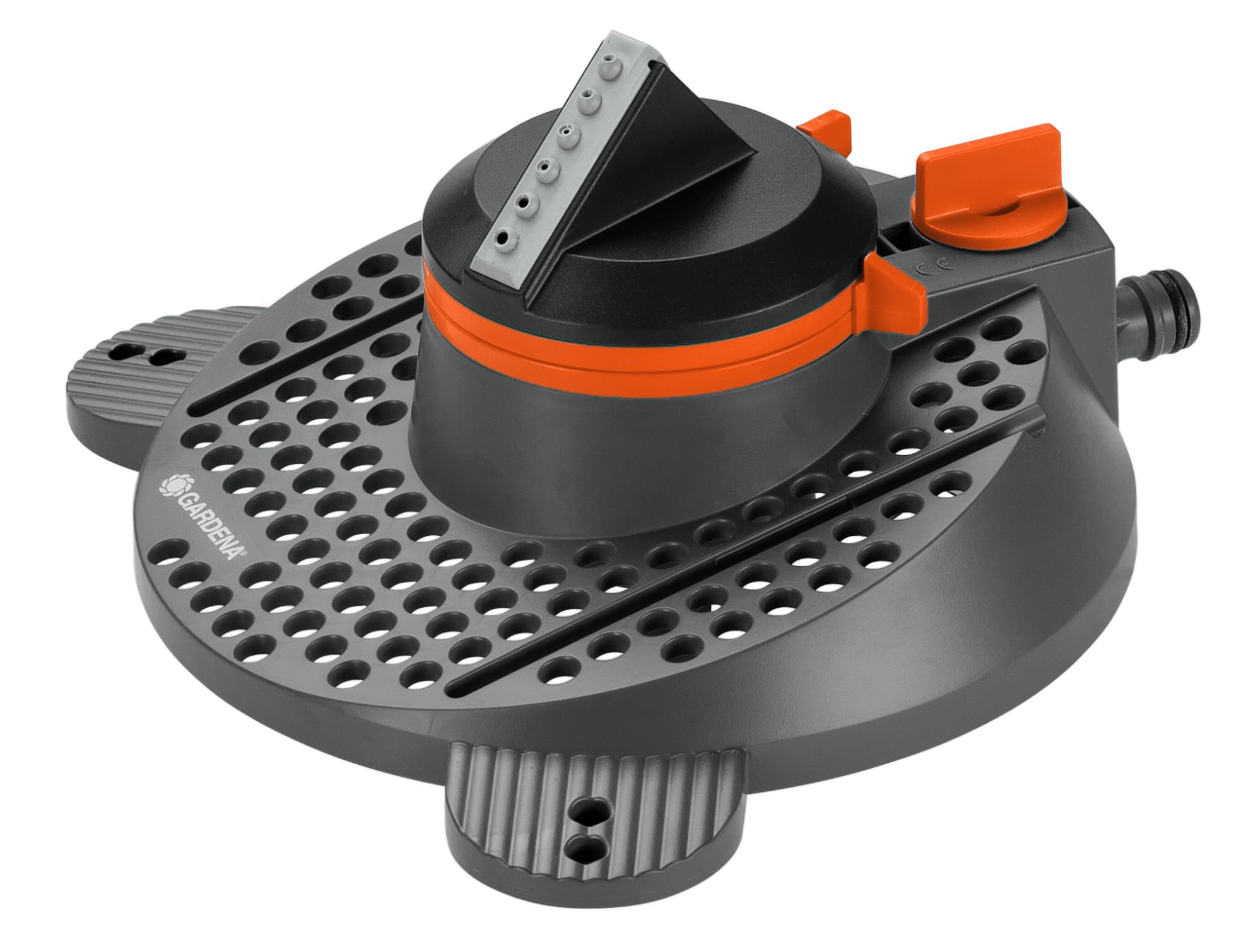 GARDENA Comfort Part and Full Circle Sprinkler Tango: circular sprinkler 2 in 1: Partial and popular rice sprinkler, water quantity and Adjustable