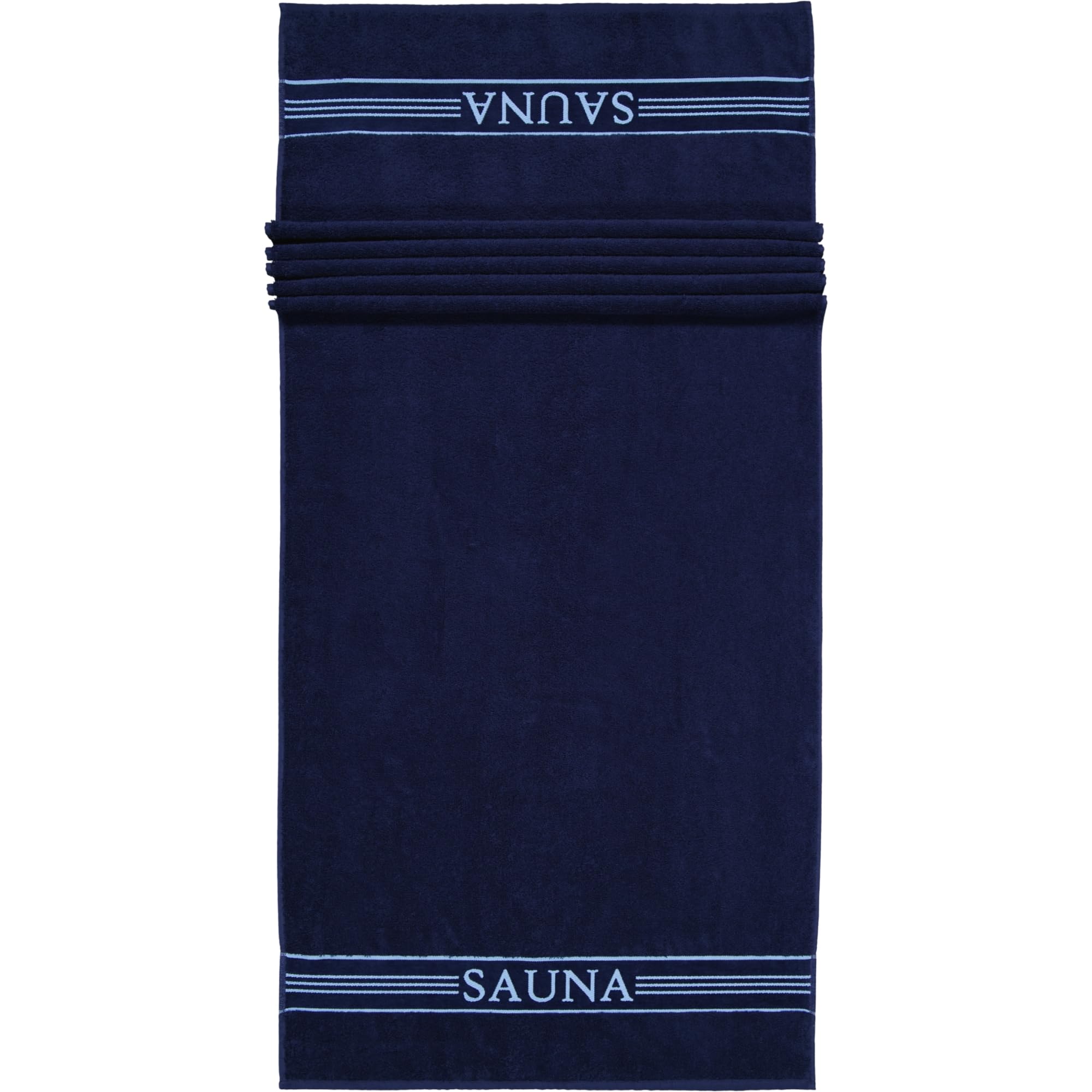 frottana Sauna Towel with Border, made of 100% cotton, deep sea, 80 x 200 cm