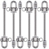 SELEWARE Heavy Duty Swing Hooks, 6 Pcs Antirust Stainless Steel Beam Hanger For Wood and Steel Beam Yoga Hammock Chair Porch Swing Sets Seat, 1800LB