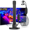 TV Aerial Indoor with Amplifier ? Magnetic Base 360? Signal Reception, Compatible with All TVs, Supports 8K 4K 1080P and Freeview HD Channels ?
