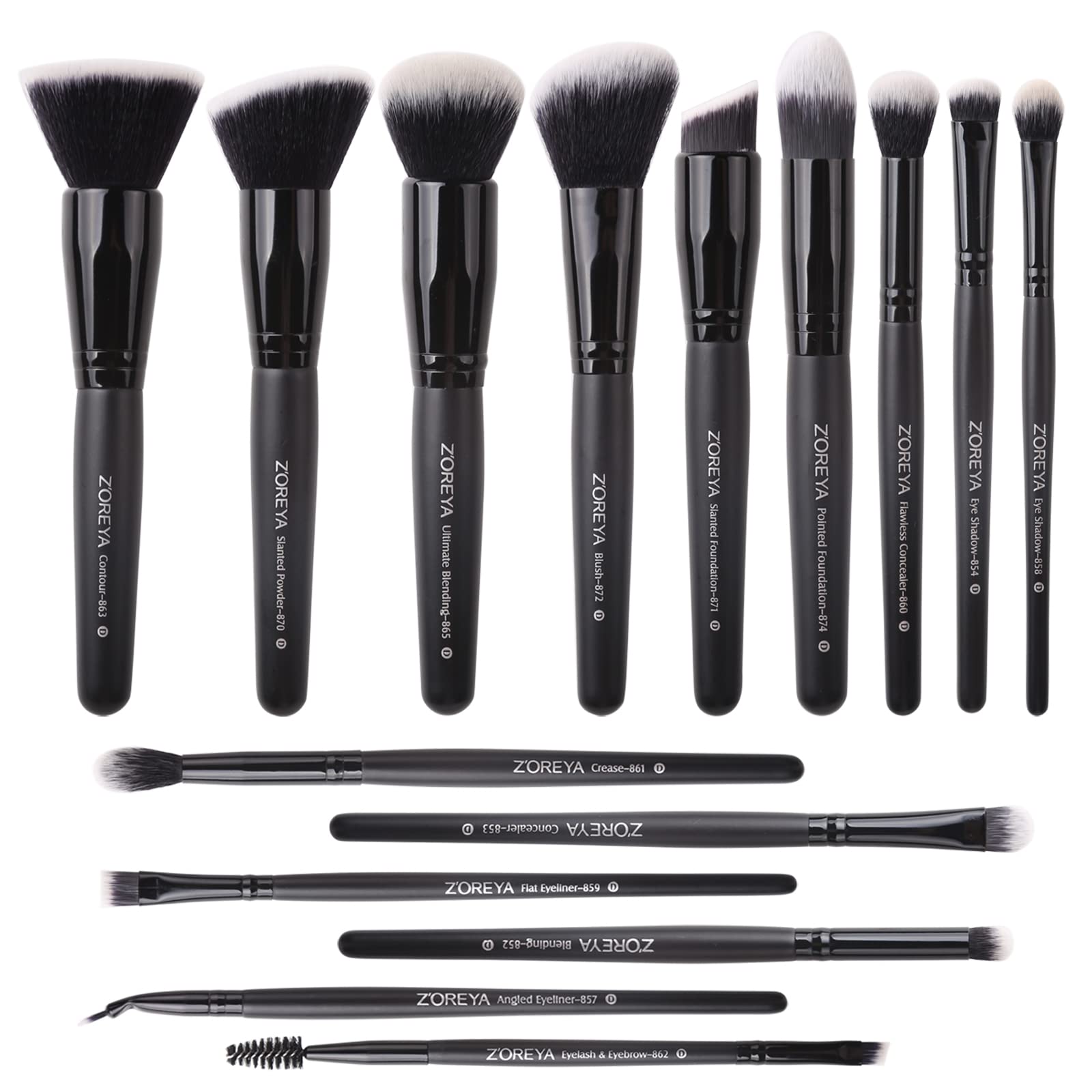 Makeup Brushes Zoreya Makeup Brush Set Premium Foundation Brush Kabuki Brush With Soft and Cruelty-Free Synthetic,for Cosmetics Foundation Concealers