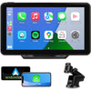 Wireless Apple CarPlay Android Auto Screen for Car, 7" HD Touch Screen Car Stereo Portable Live Navigation Car Play Mirror Link Music Video Player