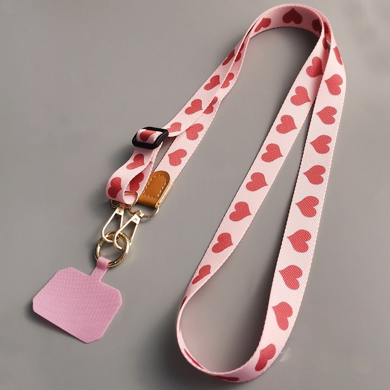 Mobile Phone Lanyard Crossbody Bag Solid Color Long Braces Detachable Multi-purpose Strap Rope