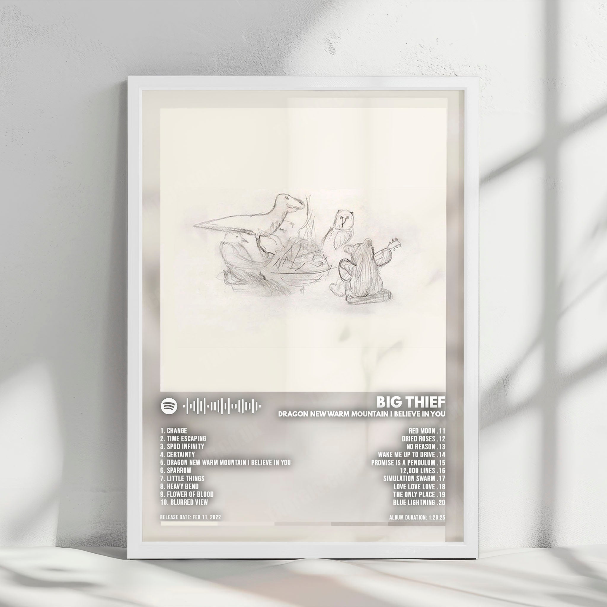 Big Thief "Dragon New Warm Mountain I Believe in You" Album Cover Poster - with Complete Tracklist