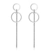 Simple pearl tassel earrings sterling silver earrings long earrings ear