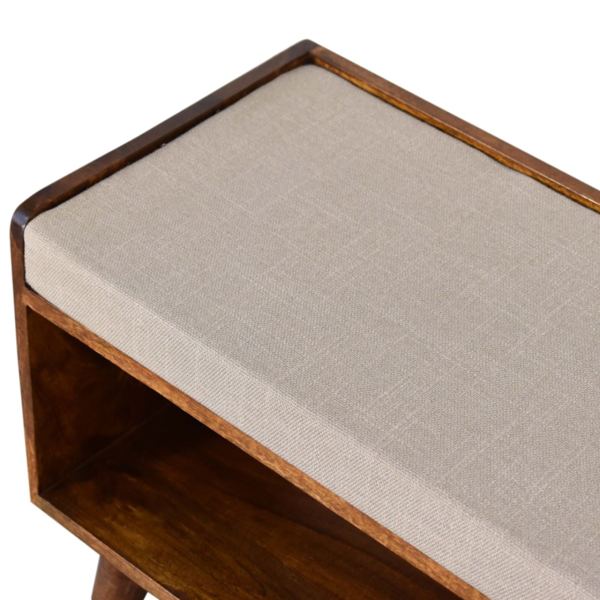 Artisan Furniture Solid Wood Mud Linen Nordic Storage Bench