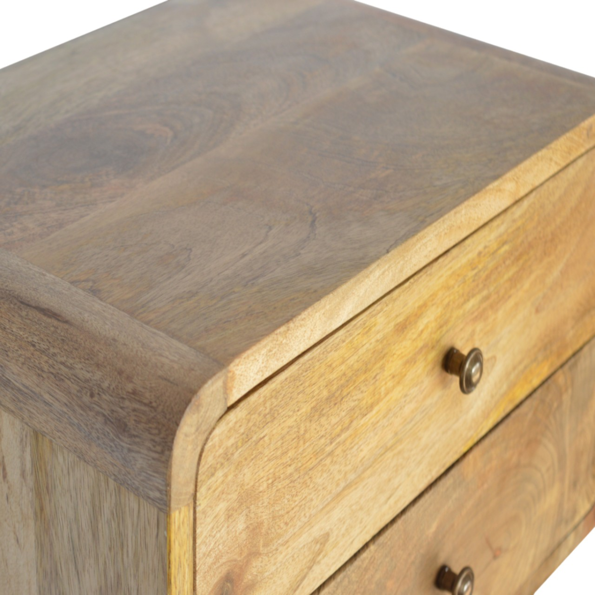 Artisan Furniture Solid Wood Oak-ish 2 Drawer Floating Bedside