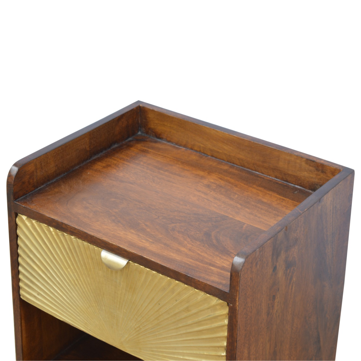 Artisan Furniture Solid Wood Manila Gold One Drawer Bedside