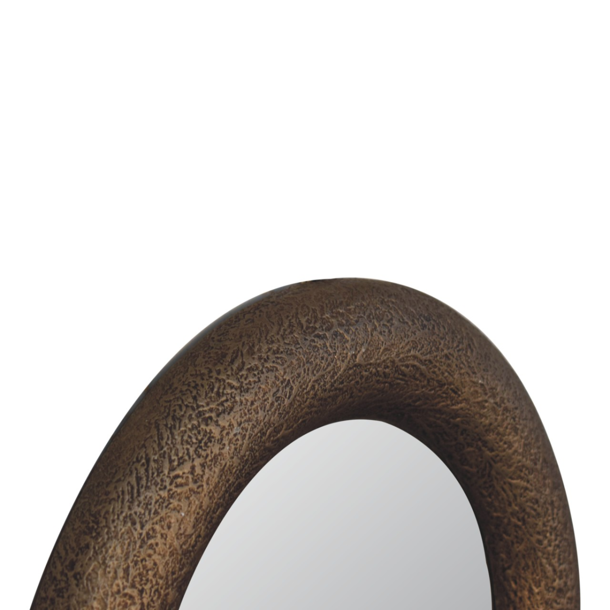 Artisan Furniture Round Metallic Hammered Mirror