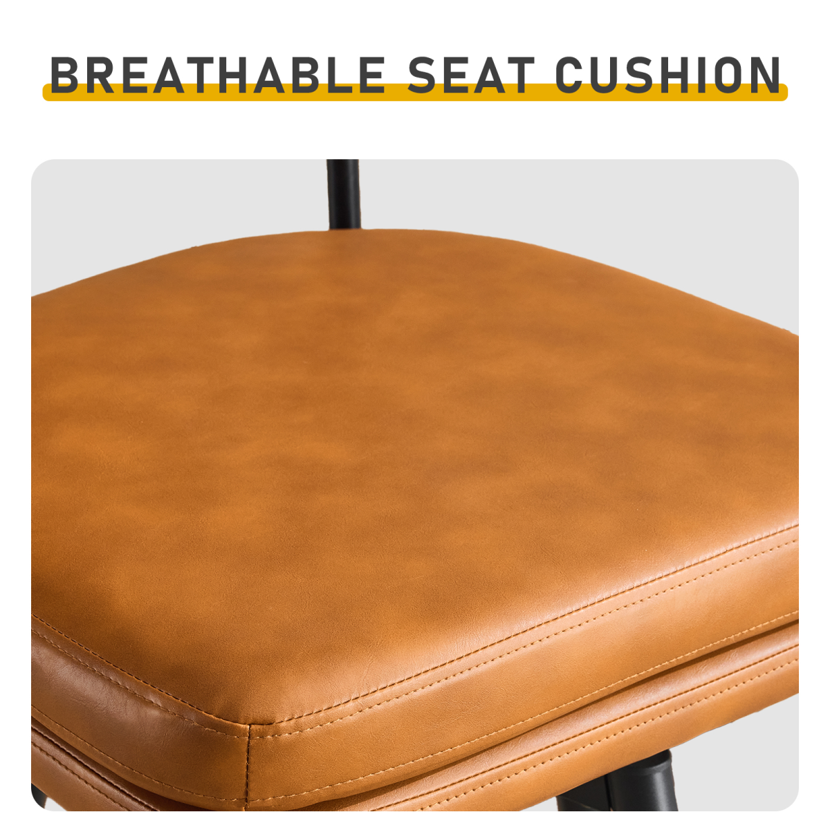 2 Pcs Brown PU Swivel Bar Stools with Removable Backrest & Double-Layer Seat, Metal Legs