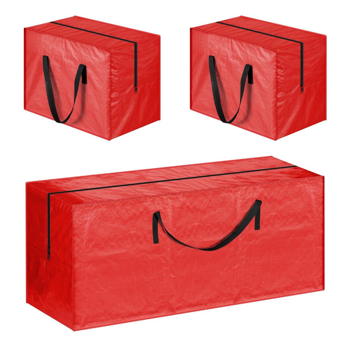 VINSANI 3pc RED XMAS STORAGE BAGS 1010449