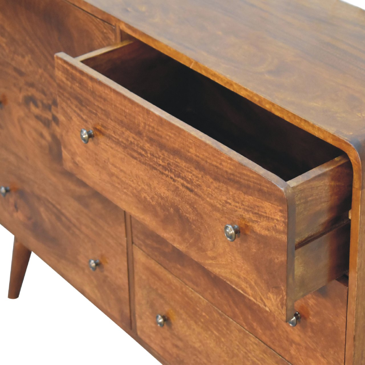 Artisan Furniture Solid Mango Wood Large Curved Chestnut Chest
