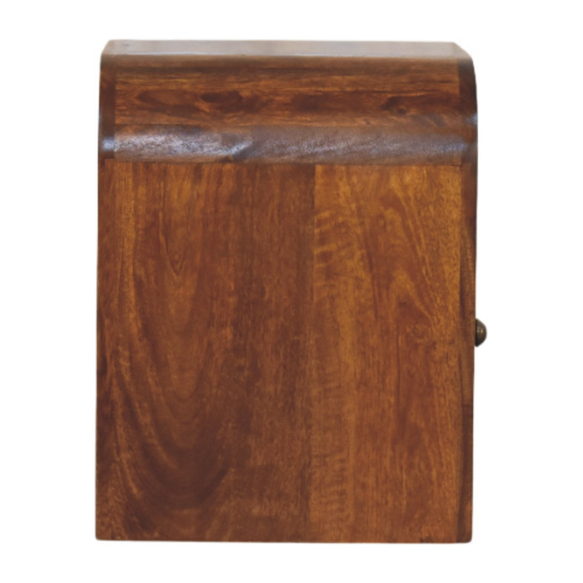 Artisan Furniture Solid Wood Darcy Chestnut Nightstand, 1 Drawer and Open Shelf, Dark Brown