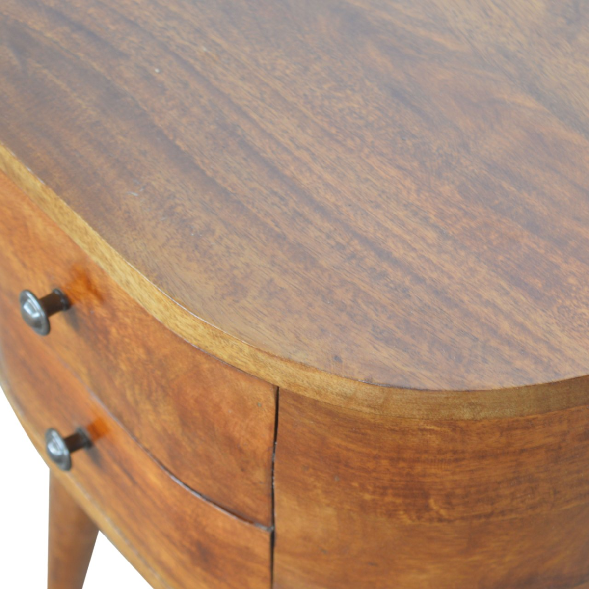 Artisan Furniture Solid Wood Chestnut Rounded Bedside Table