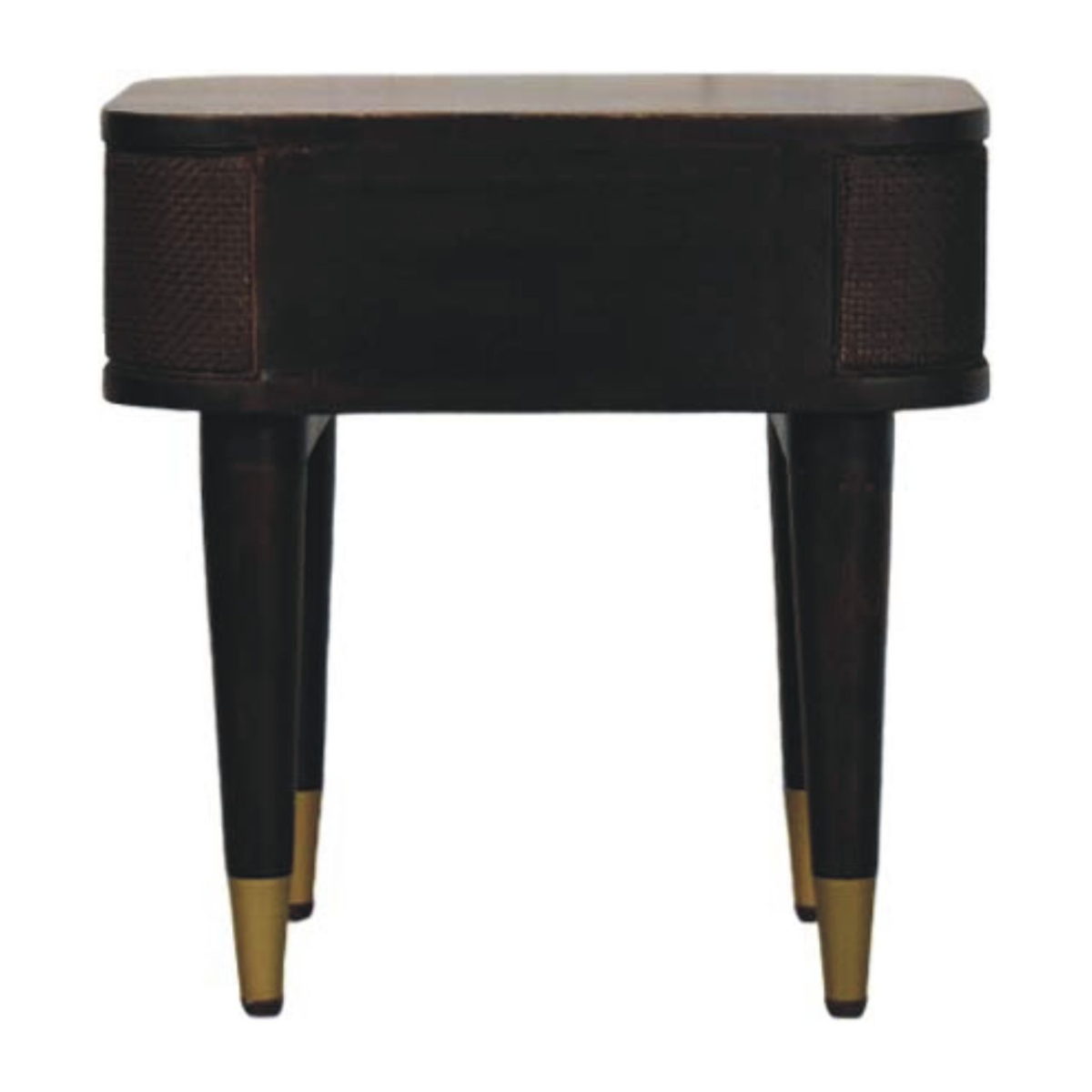 Artisan Furniture Solid Wood Belmont Bedside, 1 Drawer, Dark Brown
