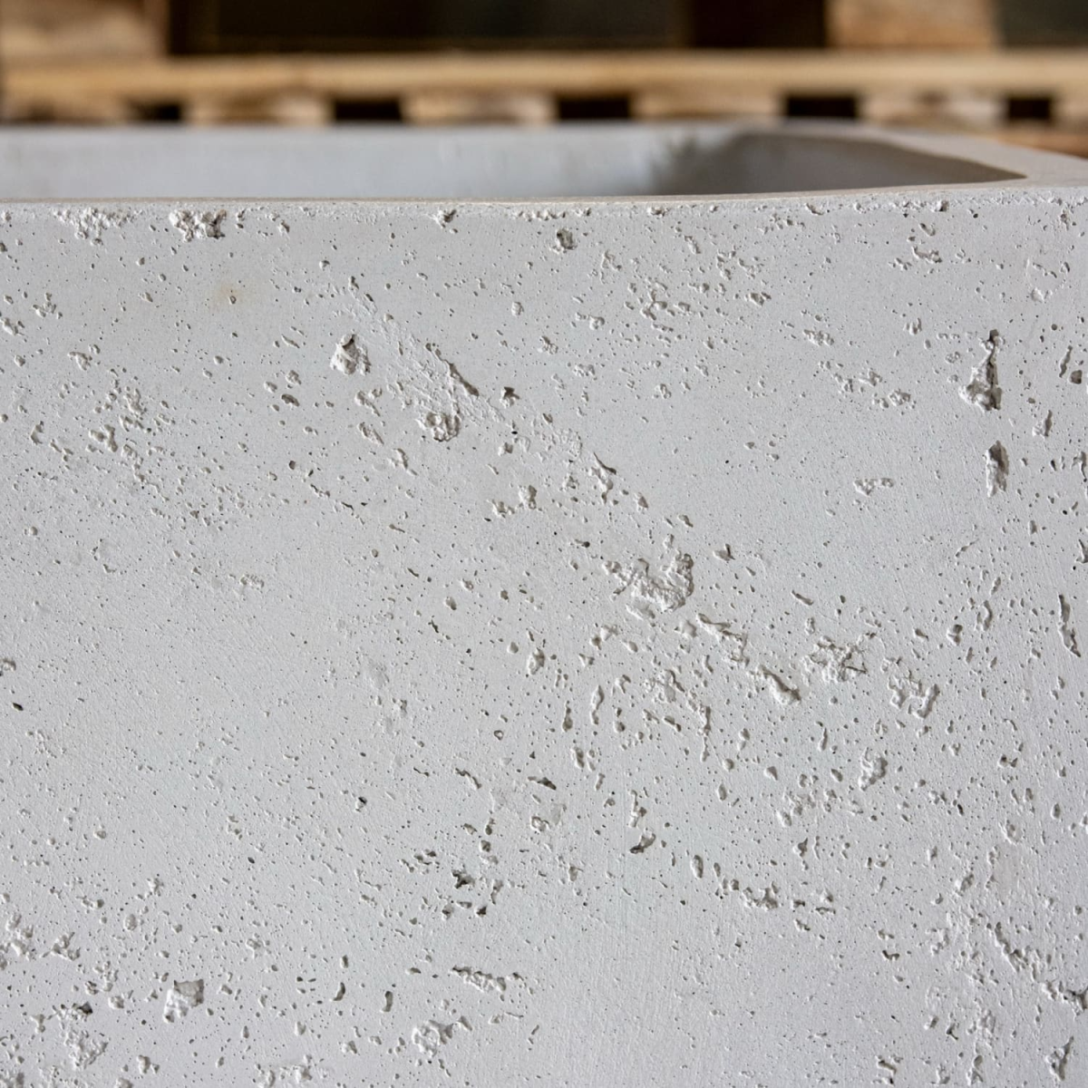 Cubrosa | White Mist – 85cm Extra Large Square Concrete Planter – 459L Block Plant Pot