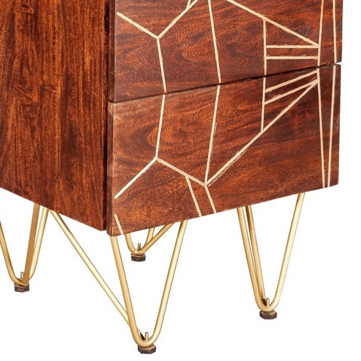 Dark Gold Tall Chest Of Drawers