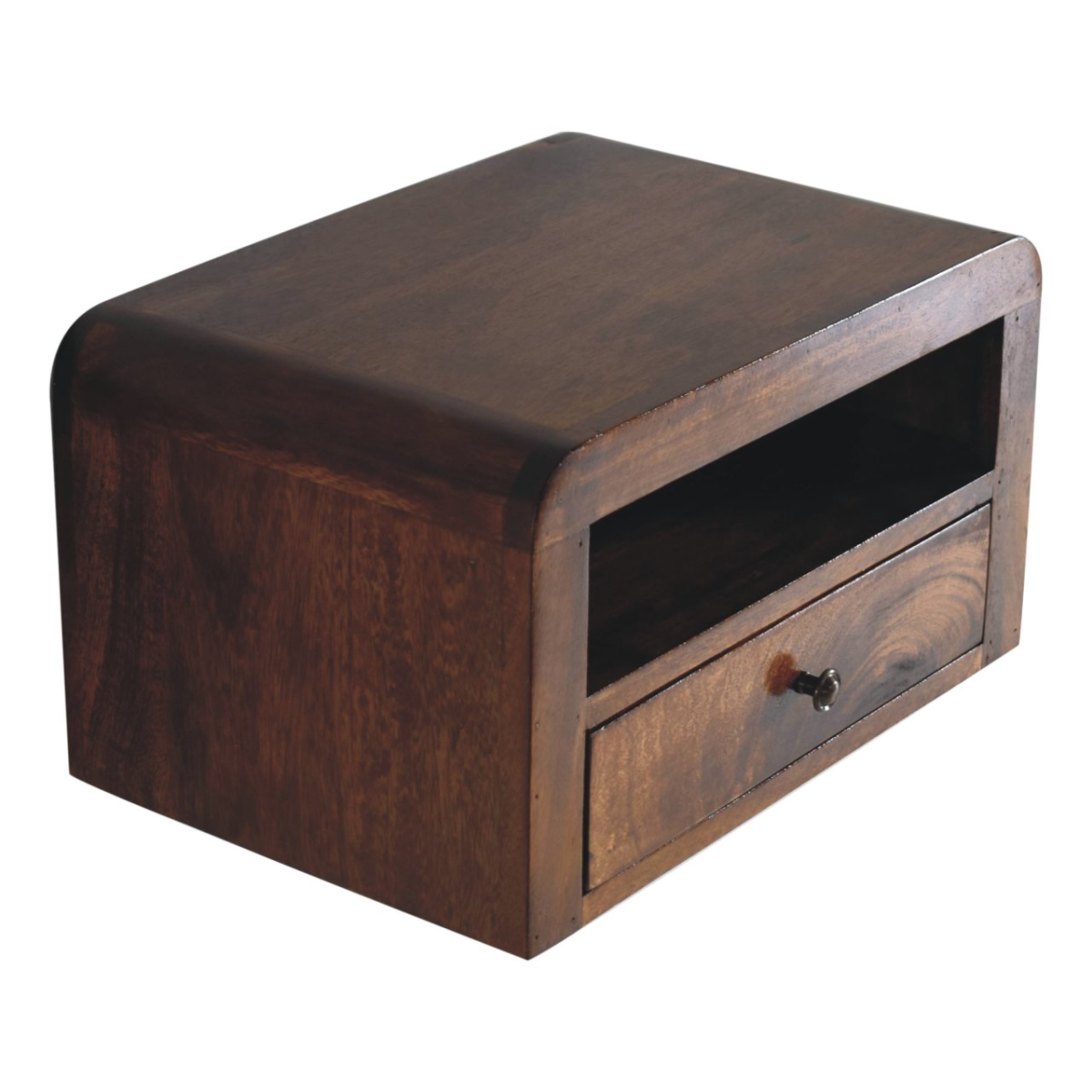 Artisan Furniture Solid Wood Chunky Chestnut 1 Drawer Wall Mounted Nightstand