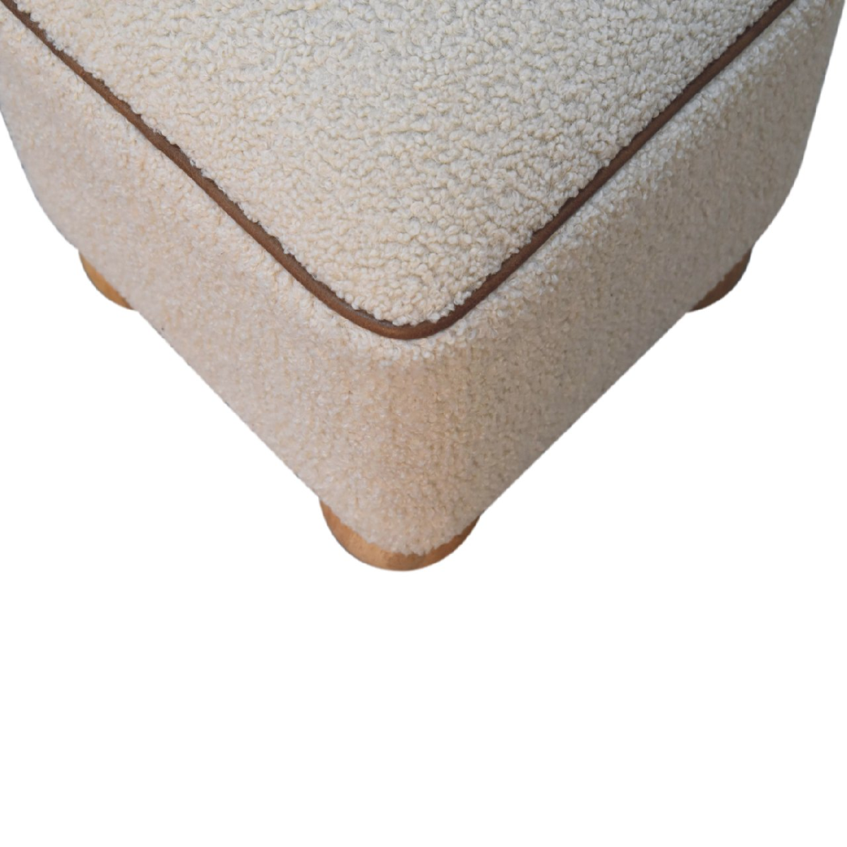 Artisan Furniture Solid Mango Wood Serenity Footstool with Ball Feet