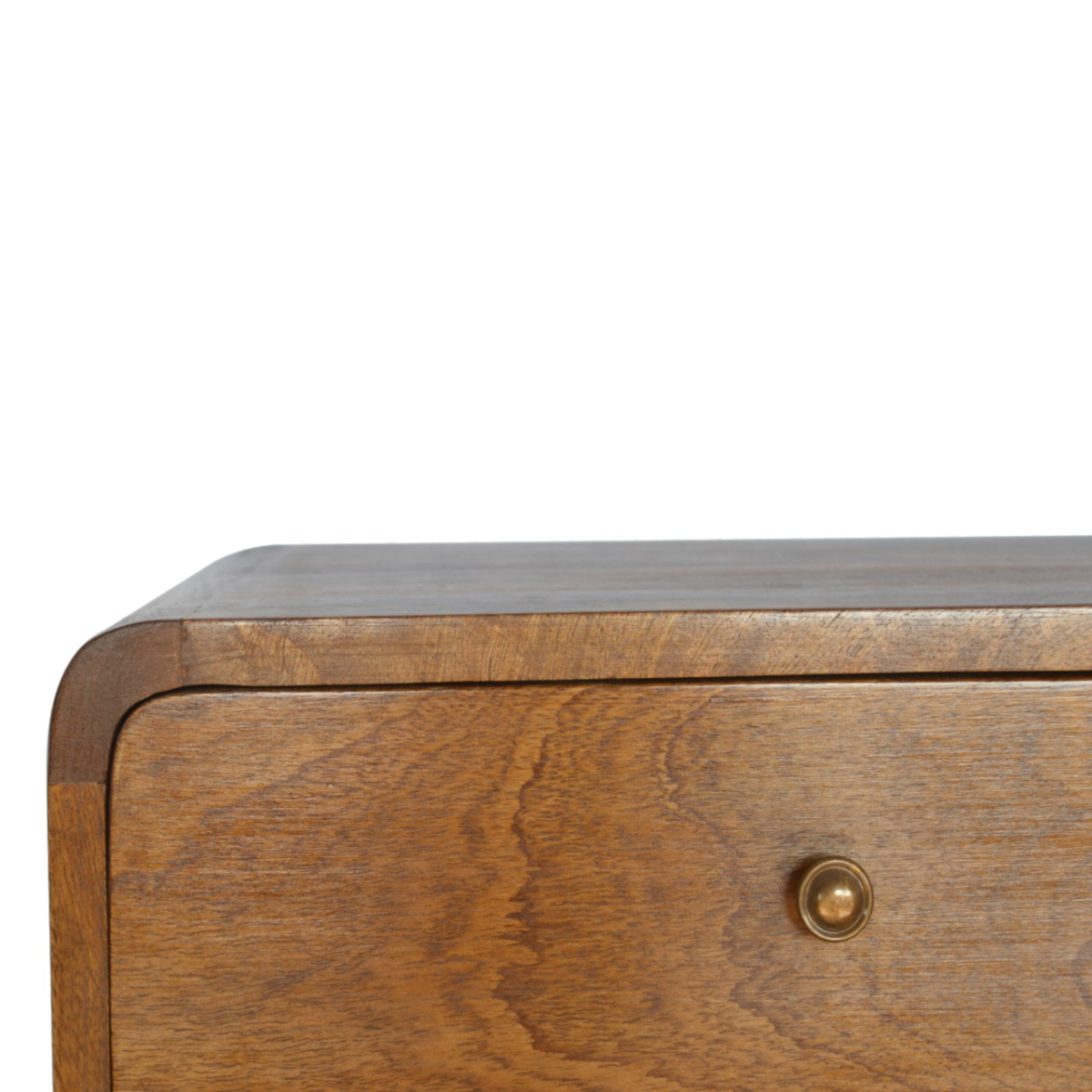 Artisan Furniture Solid Wood Floating Curved Chestnut Bedside