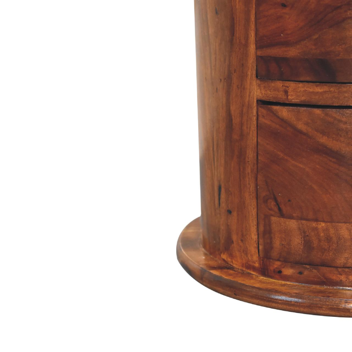 Artisan Furniture Solid Mango Wood 3 Drawer Chestnut Sheesham Drum