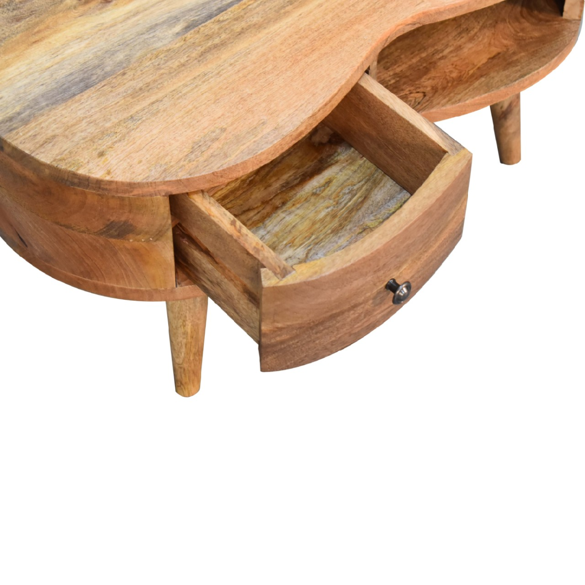 Artisan Furniture Solid Wood Mini Oak-ish Wave Coffee Table