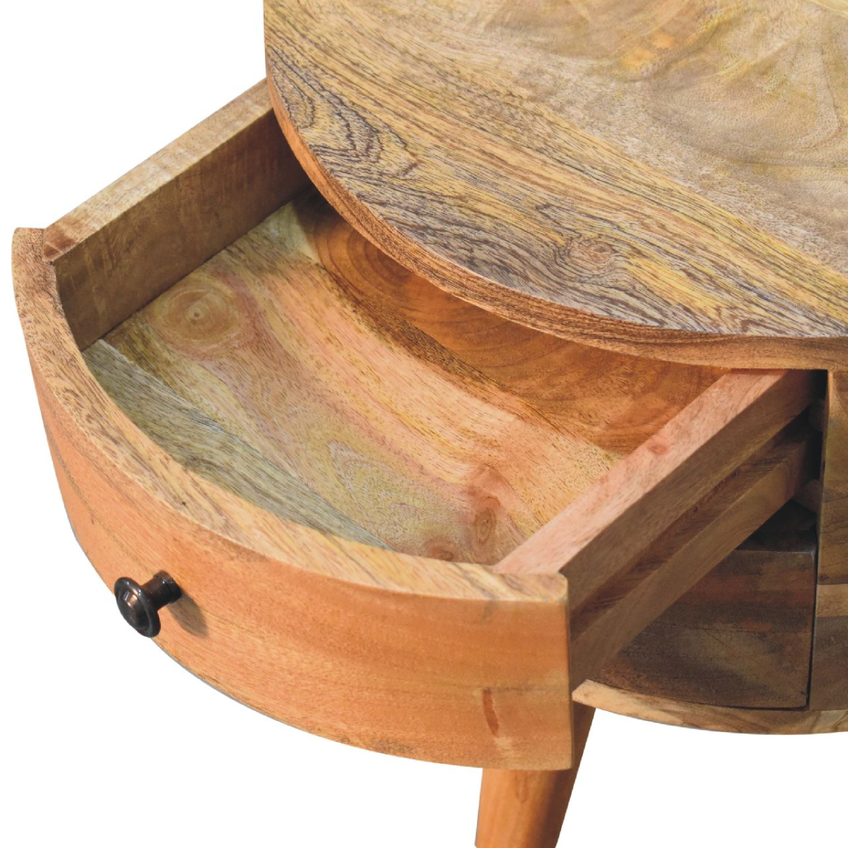 Artisan Furniture Solid Wood Odyssey Oak-ish Tripod Bedside
