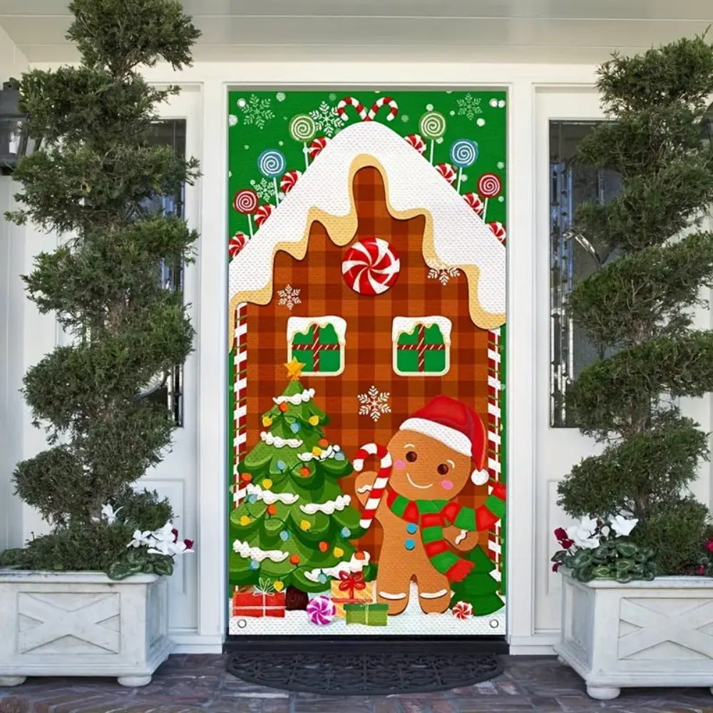Christmas Curtain Decoration Hanging Cloth Background