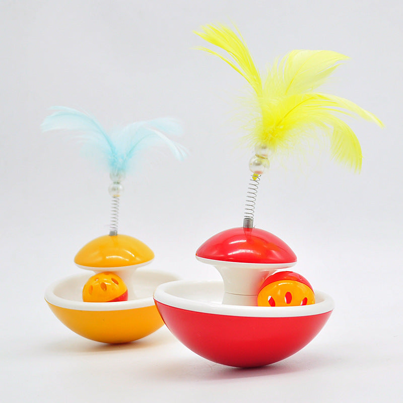 Pet Cat Toy Tumbler Fairy Feather Bell Funny Cat Stick