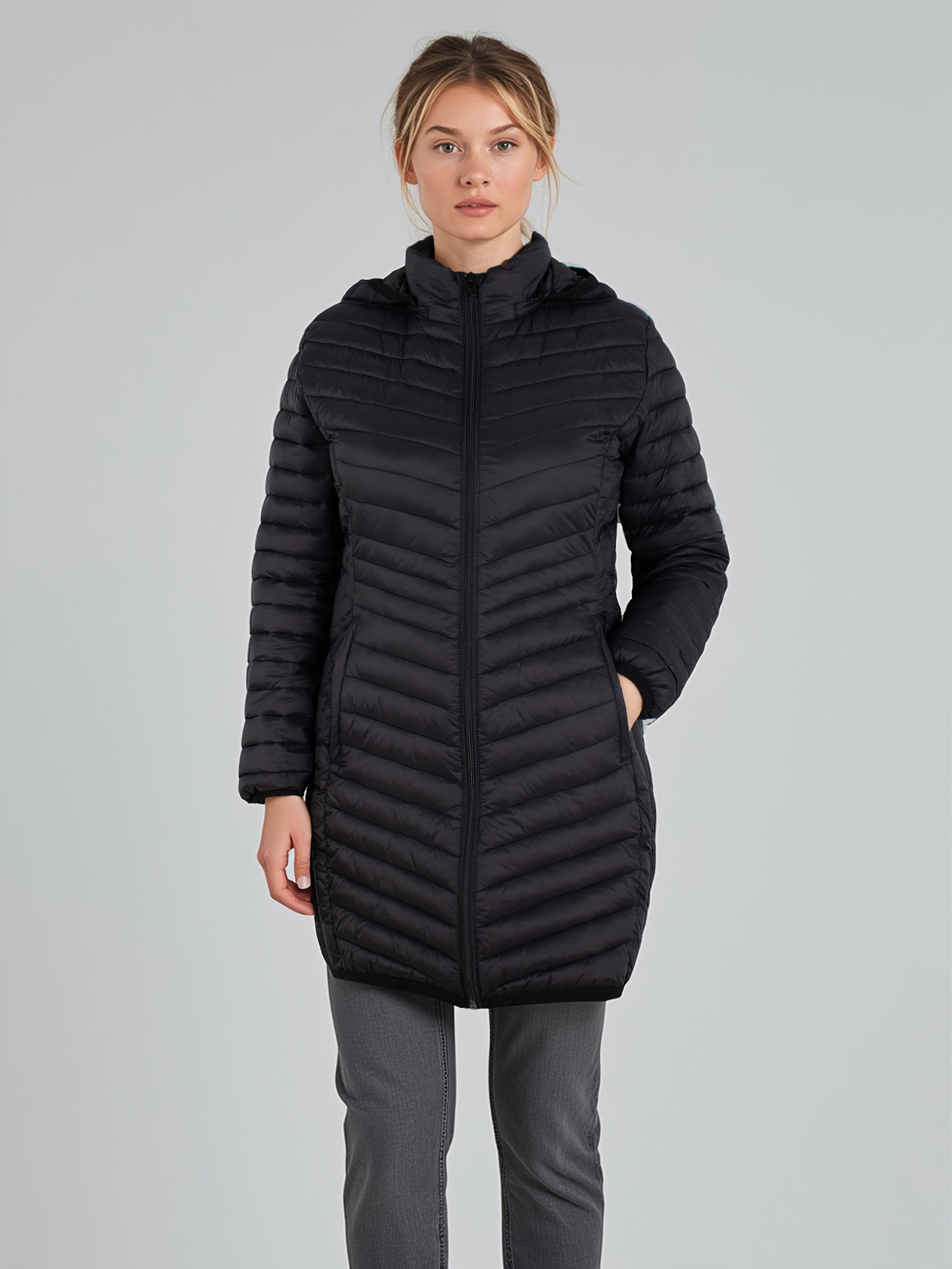 Women's Solid-Color Winter Cotton Padded Jacket