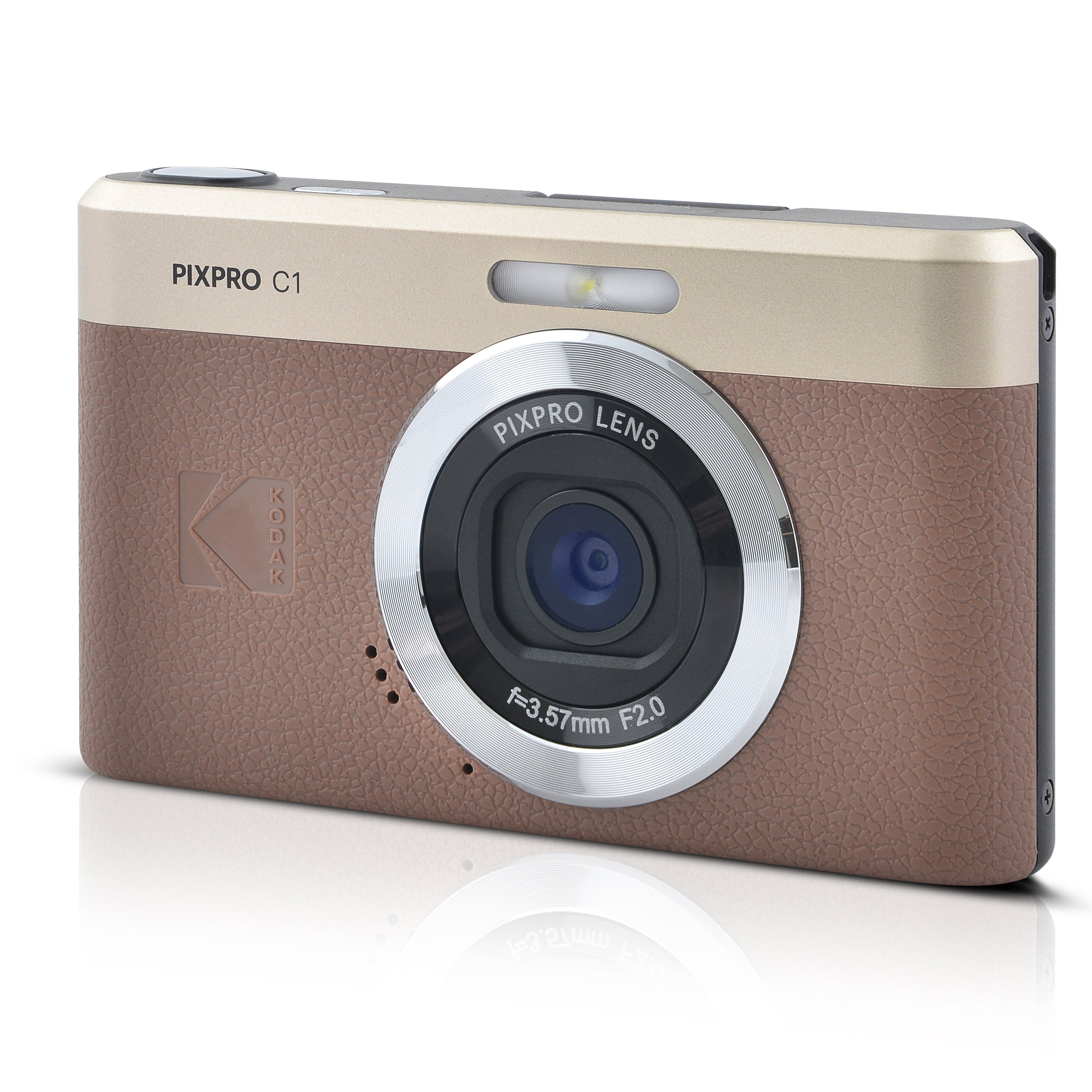 Kodak PIXPRO C1 13MP 4x Digital Zoom Compact Camera - Brown
