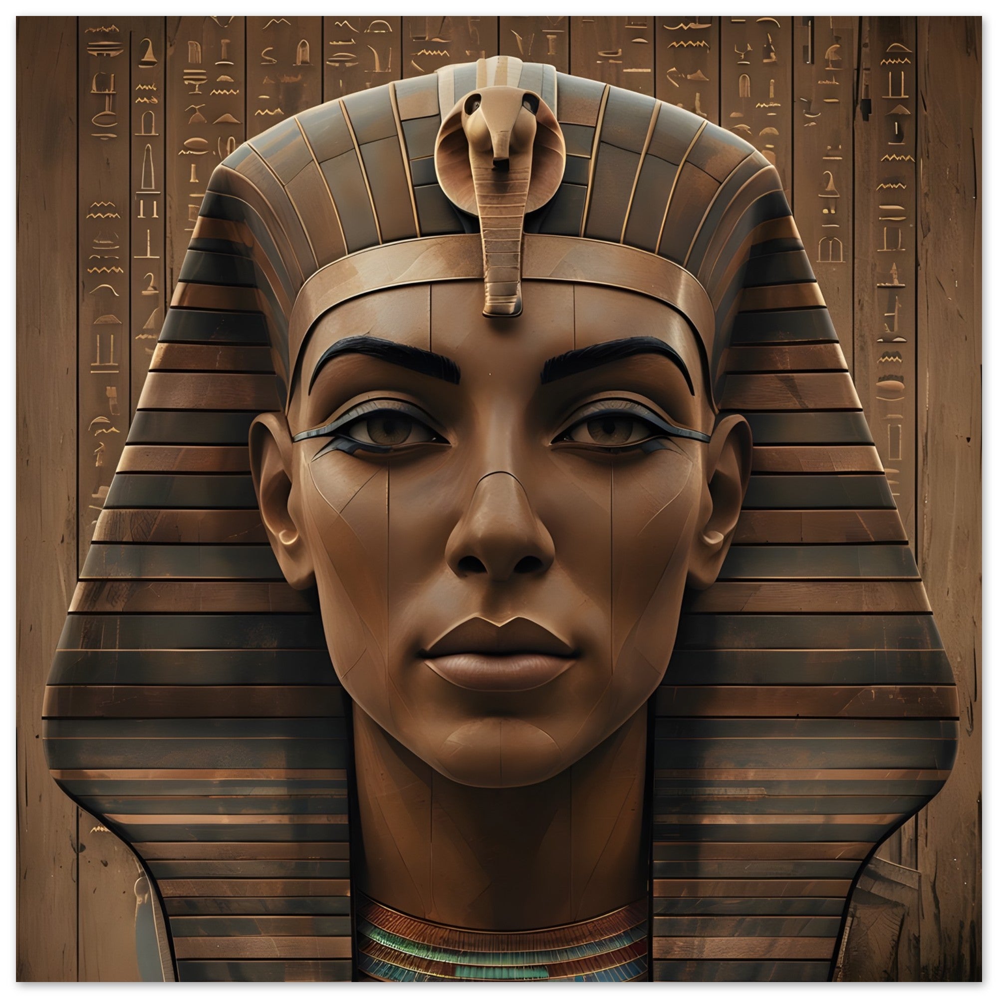 Ancient Egyptian Pharaoh Digital Artwork – Modern Wall Art Print