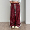 Stylish Leopard-print Patchwork Wide-leg Pants With A Relaxed Flowy Fit