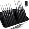Nicpro Kolinsky Sable Miniature Paint Brushes, 11PCS Fine Detail Paint Brushes for Acrylic Watercolour, Models, Small Fine Detail Paint Brush Set for