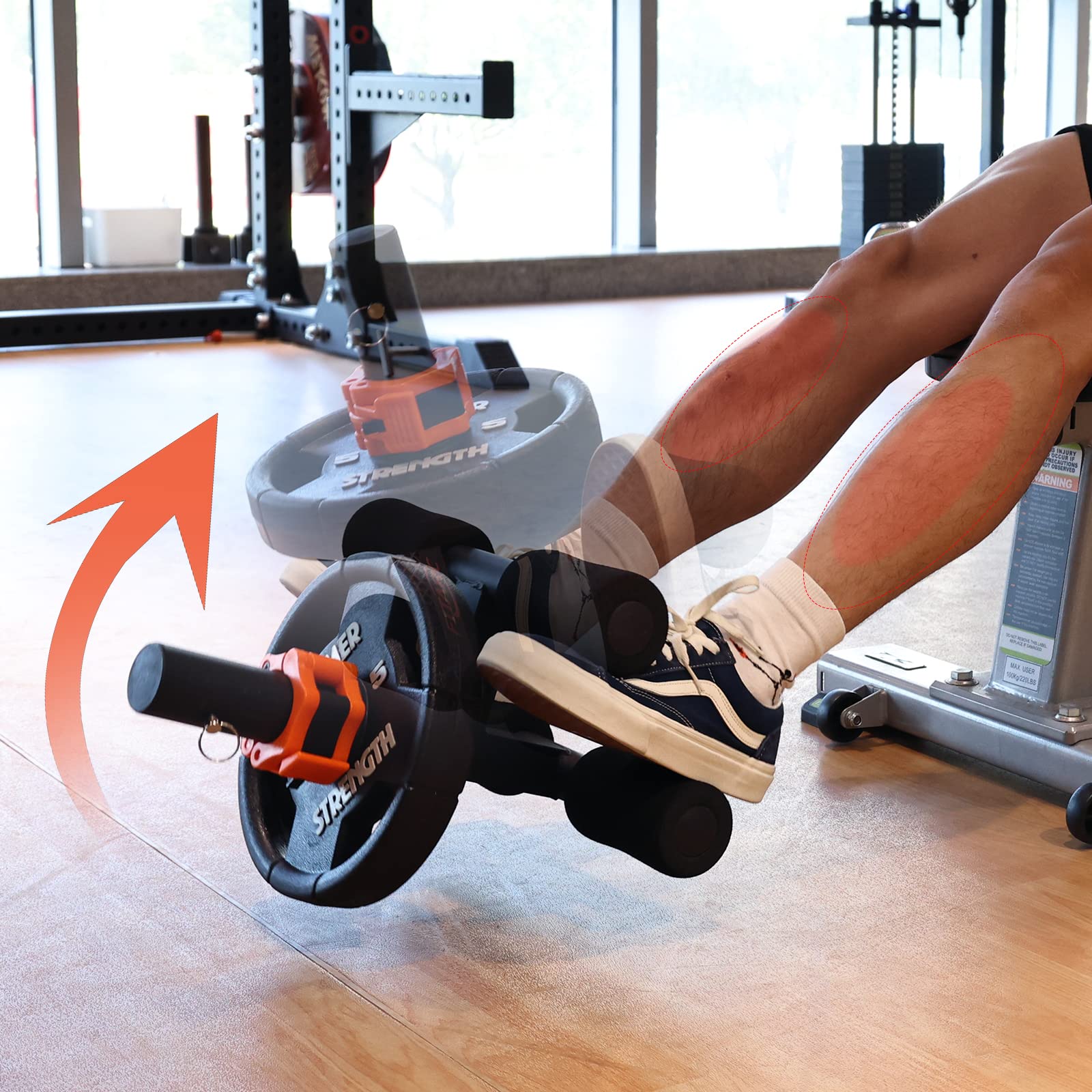 Fitarc Tib Bar, Tibialis Trainer, Tibia Dorsi Calf Raise Machine, Knees Over Toes Equipment for Strengthening Calves/Shins/Ankles, Black, Fits 1"