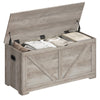 VASAGLE Storage Chest, Storage Bench, Blanket Box with 2 Safety Hinges, Shoe Storage Bench, Farmhouse Style, 40 x 100 x 46 cm, for Hallway, Bedroom,