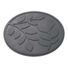 Nicoman Garden Recycled Stepping Stones Scroll with LEAF design, Reversible and Rubber Hard Wearing (Set of 4, Grey)