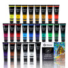 Artecho Acrylic Paint Set for Art, 24 Colors 36ml Basic Acrylic Paint Supplies for Wood, Fabric, Crafts, Canvas, Leather&Stone