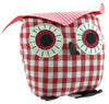 Juliana Home Living 19cm Red Checkered Door Stop - Owl
