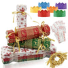30 Sets Diy Christmas Crackers Bulk,Christmas Party Crackers,Make Your Own Xmas Cracker Kit,Xmas Luxury Cracker Candy Paper Boxes with Hats/Joke,Xmas