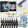 Nicpro 72PCS Painting Set with Pattern Canvas, Art Painting Supplies Kit with 24 Acrylic Paints,10 Brushes, 8 Canvas Panels,Table Easel,Paper