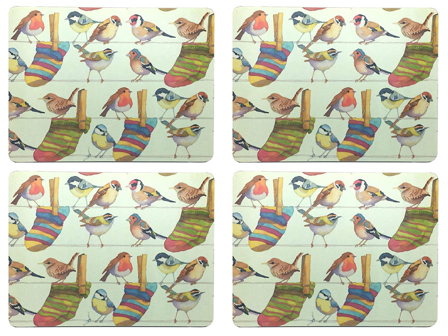 Emma Ball - "Garden Birds" Placemats - Set of 4