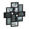 Relaxdays Collage Multi Picture Frame, For 10 Photos, For Pictures 9 x 13 cm,Vertical & Horizontal Format, H x W 55 x 50 cm, Black