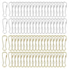 PATIKIL Lanyard Hooks Flag Pole Clip, 80 Pcs 40x12.8x3.2mm Stainless Steel 304 Spring Snap Hook Metal Clips Clasp for Key Chain Key Rings ID Card